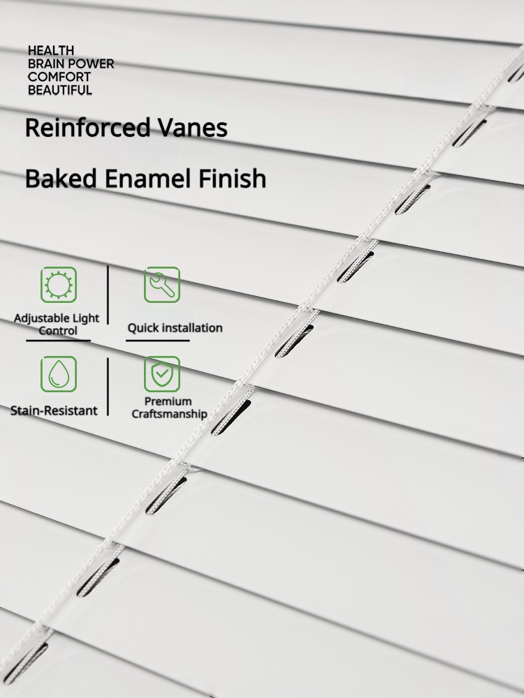 LuxVelum Custom Venetian Blinds | Reinforced Aluminum-Magnesium Alloy & Single-Chain Control