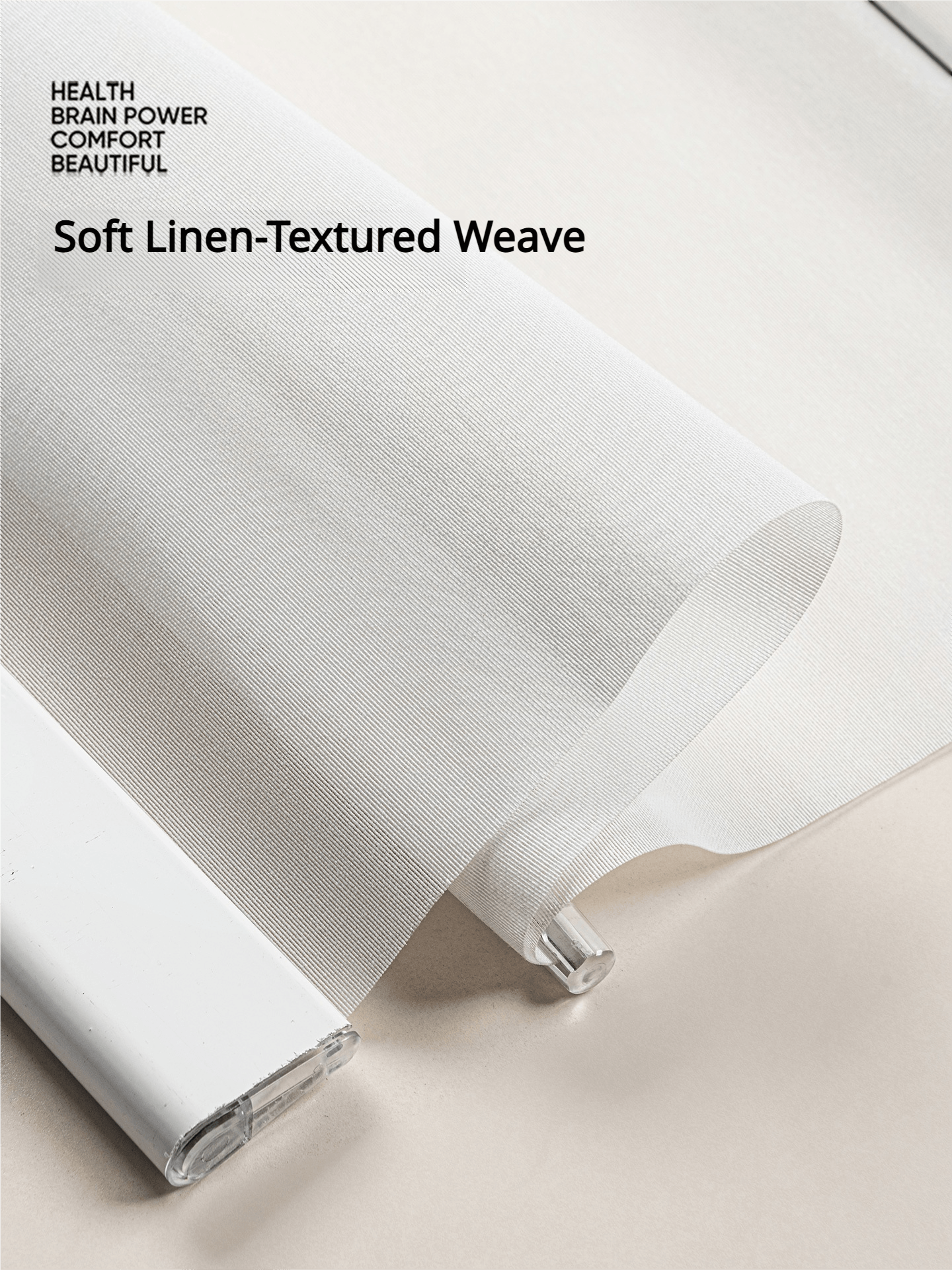 LuxVelum Lumière | French-Inspired Artistic Roman Shades (Linen-Texture & Eco-Certified)