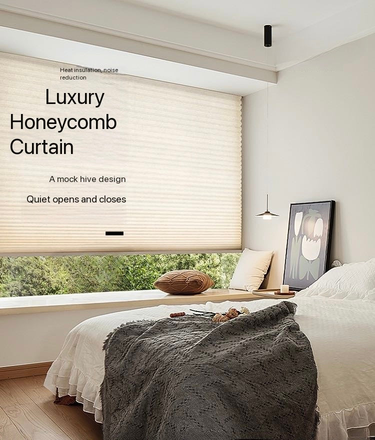 Luxvelum Custom Blackout Honeycomb Shades for Bedroom & Living Room
