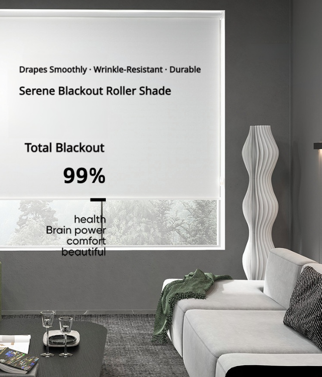 LuxVelum | Classic Blackout Roller Shades - Dual-Coated Thermal Insulated Blinds for Home & Office (Minimalist Series)