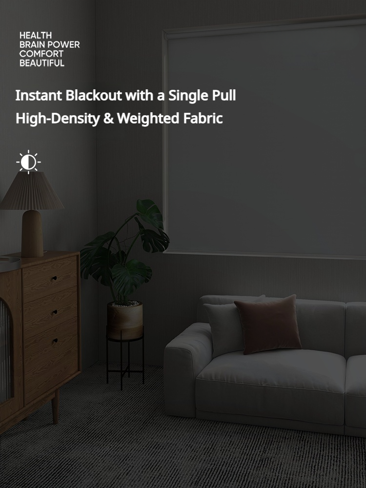 LuxVelum | Classic Blackout Roller Shades - Dual-Coated Thermal Insulated Blinds for Home & Office (Minimalist Series)