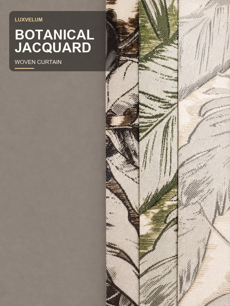 Bali Botanica jacquard curtain fabric color and texture overview