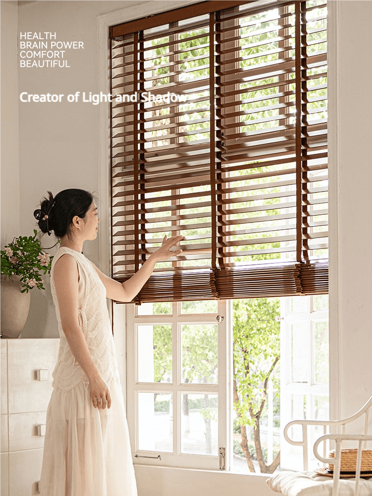 LuxVelum TimberGlow | Premium American Basswood Blinds (Eco-Coated & Moisture Resistant)