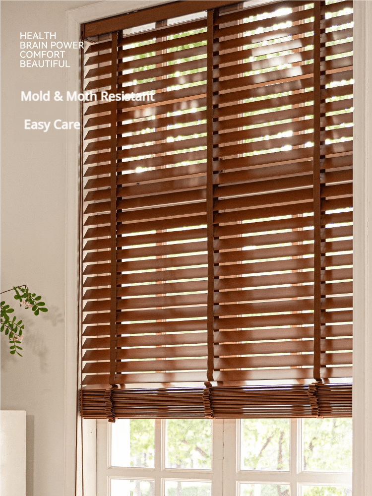 LuxVelum TimberGlow | Premium American Basswood Blinds (Eco-Coated & Moisture Resistant)