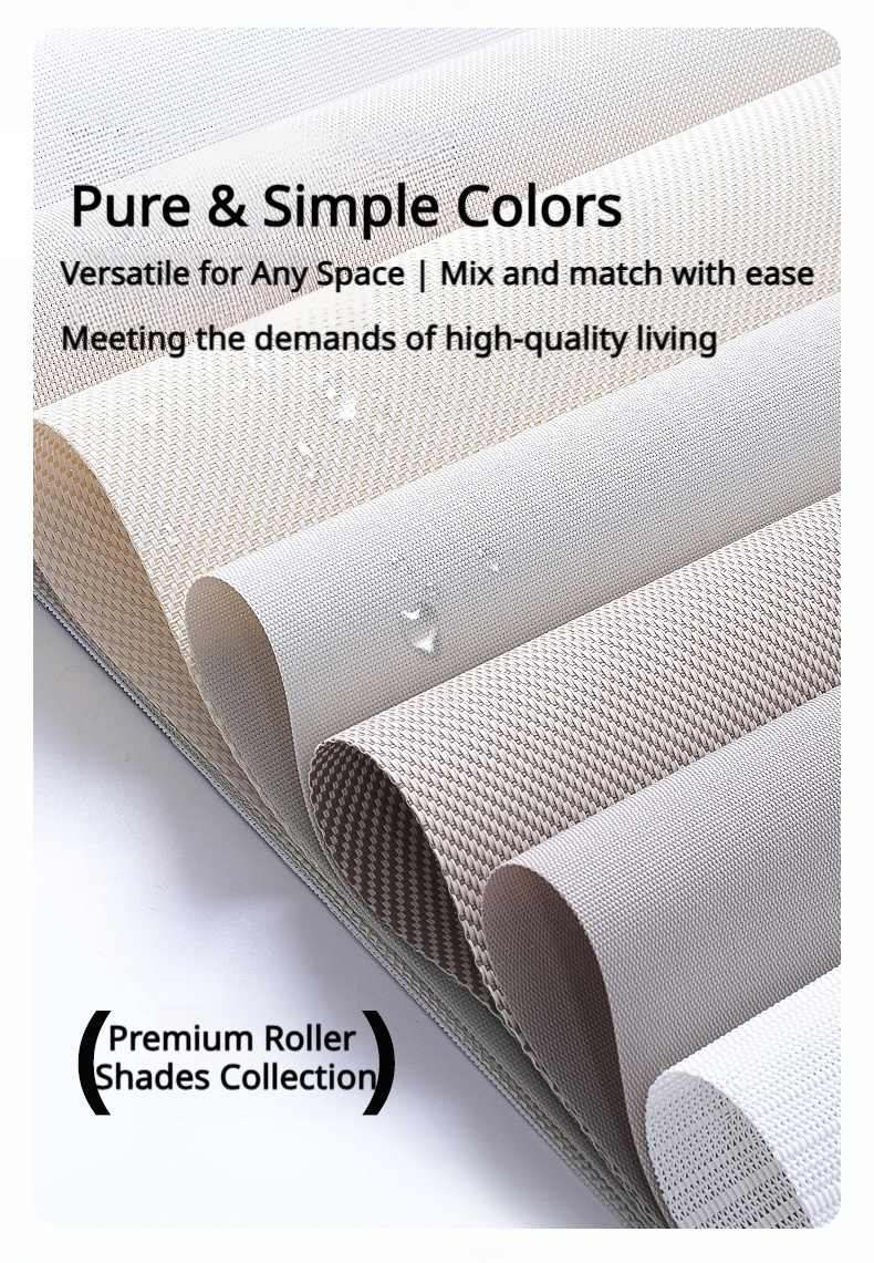 LuxVelum Custom High-Performance Tech-Weave Roller Shades (Flame Retardant & Waterproof)
